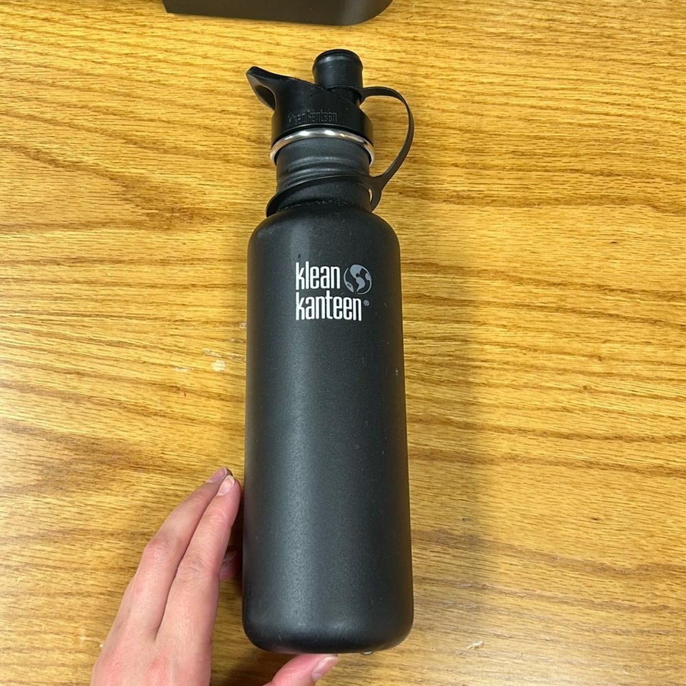 Klein Kanteen brand black 27oz water bottle minor scratching pictured